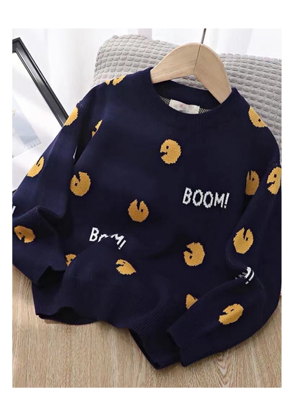 Boys Pac-Man Print Knit Sweater | $3.80/unit | MOQ 24
