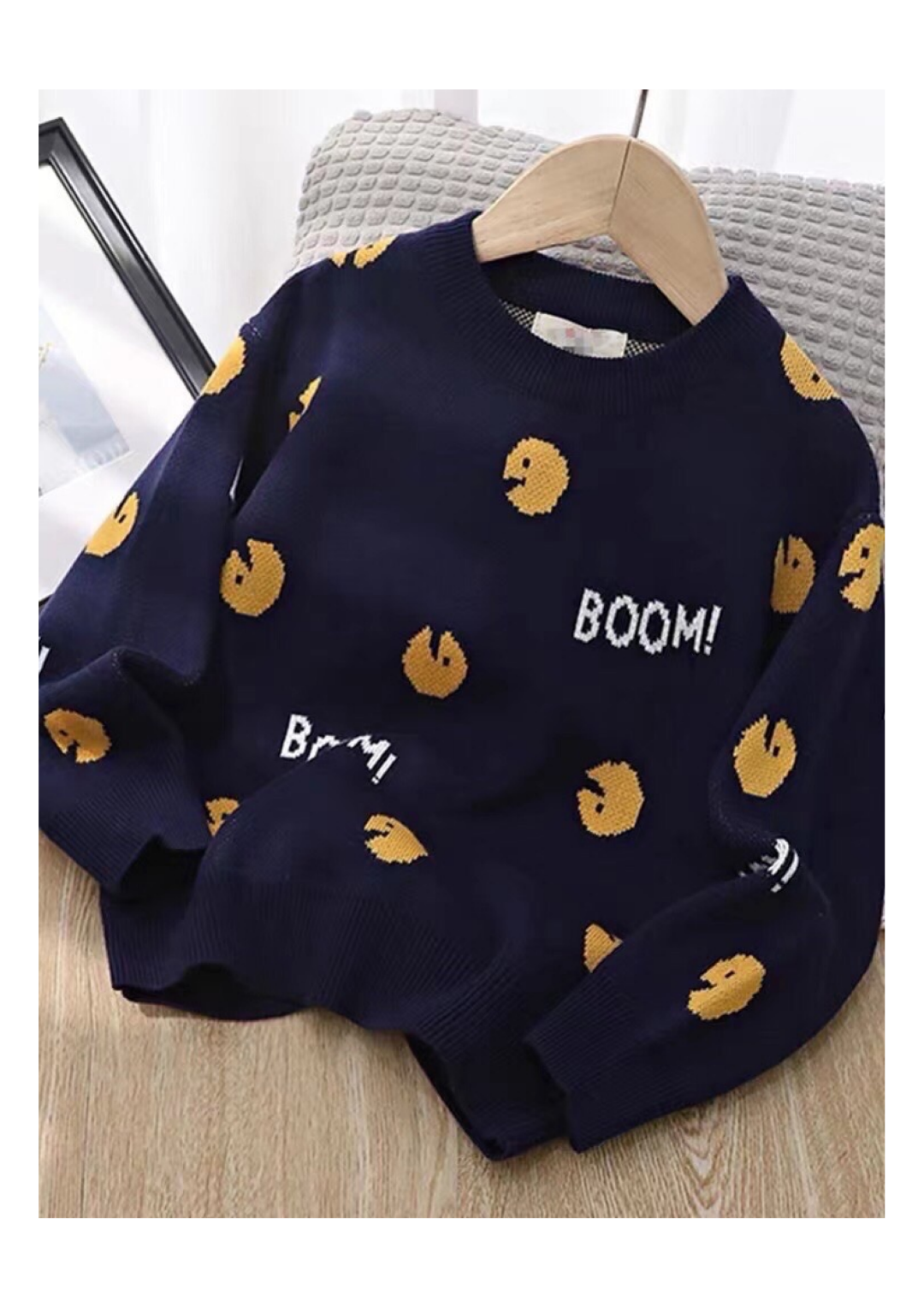 Boys Pac-Man Print Knit Sweater | $3.80/unit | MOQ 24