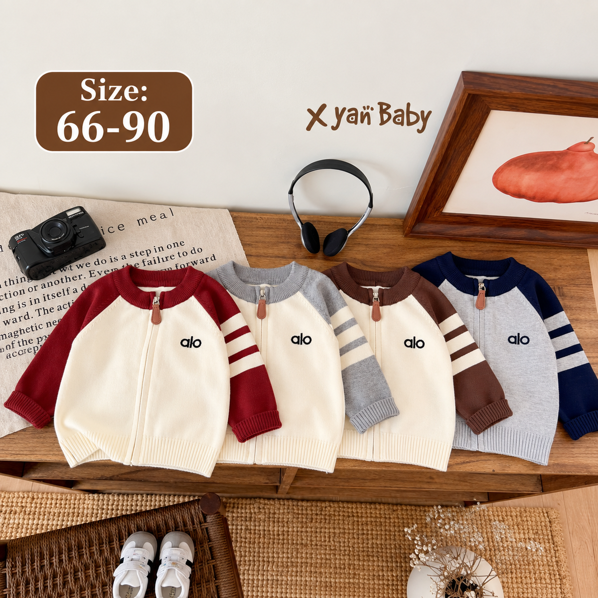Baby & Toddler Colorblock Zip-Up Knit Sweaters, $5.50 Each, Packs of 5–12, Code Mix-GC-153