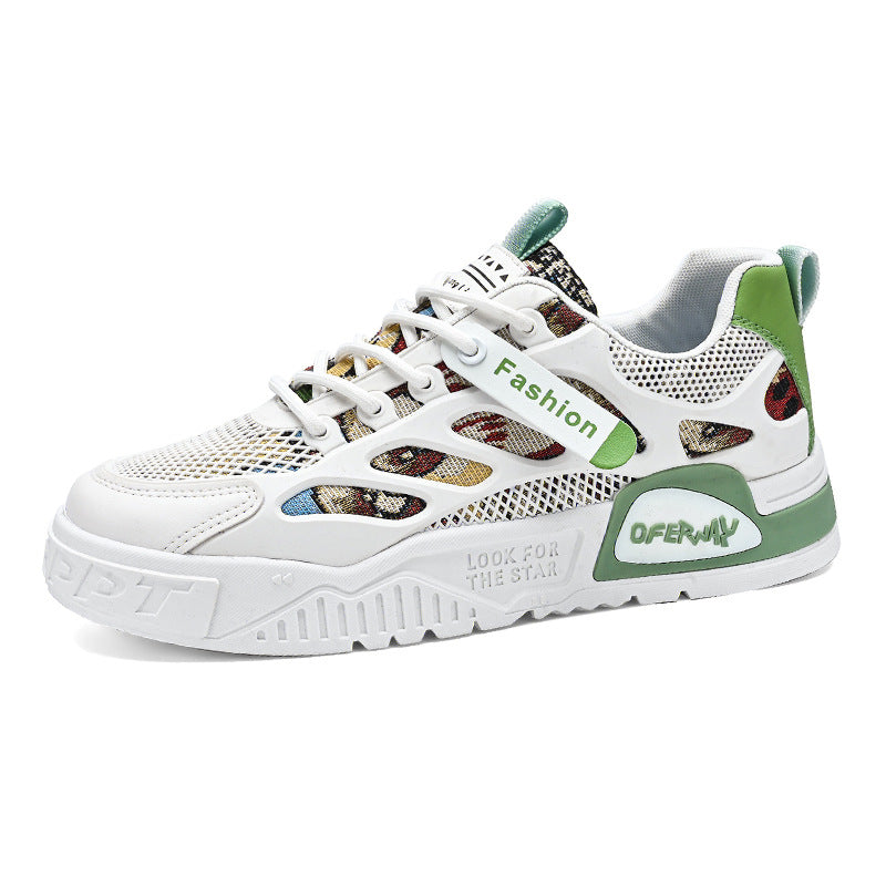 Men's Mesh Breathable Sneakers – Thick Sole Board Shoes