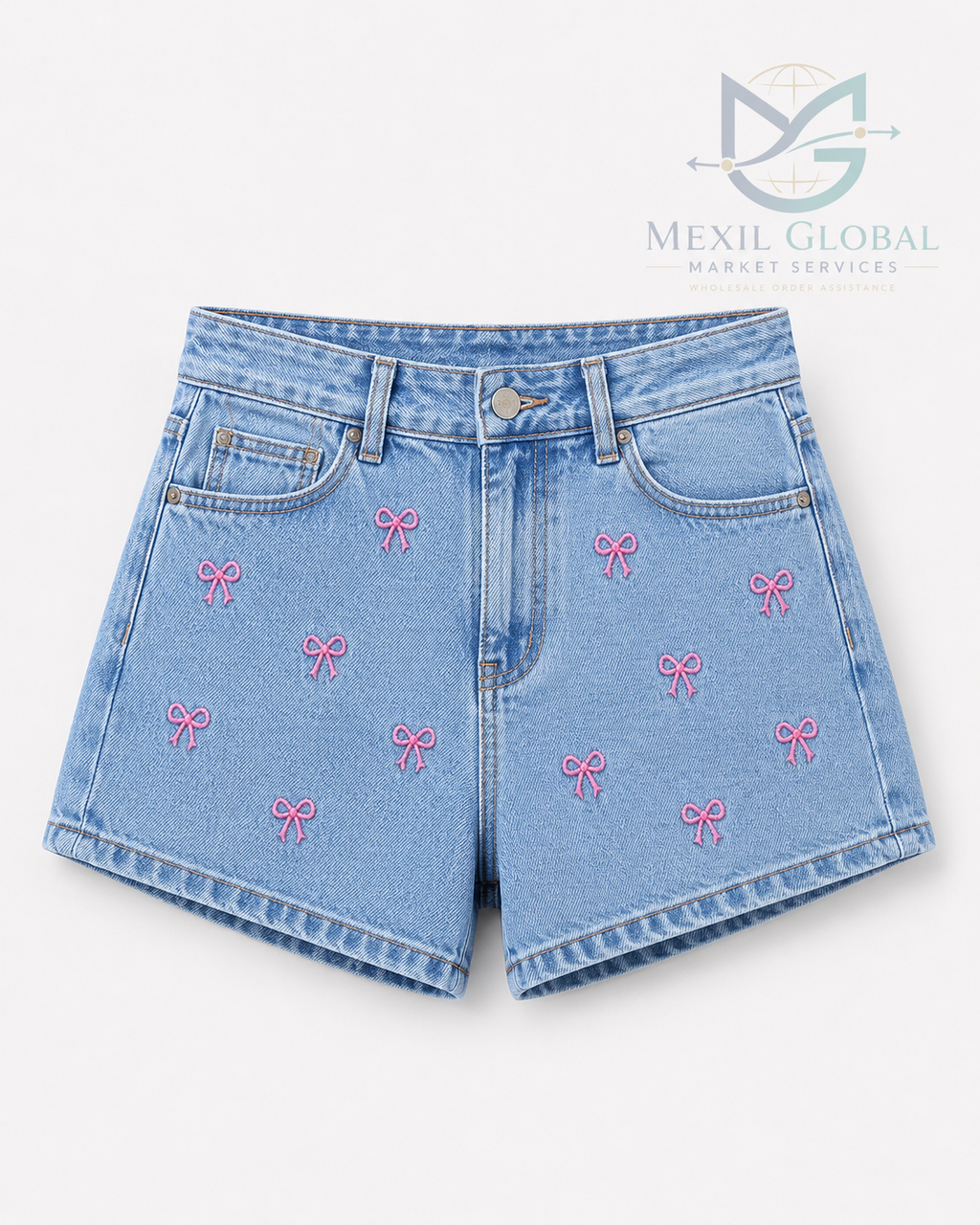 Women's Classic Denim Shorts — Bulk Wholesale (MOQ 100 pcs)