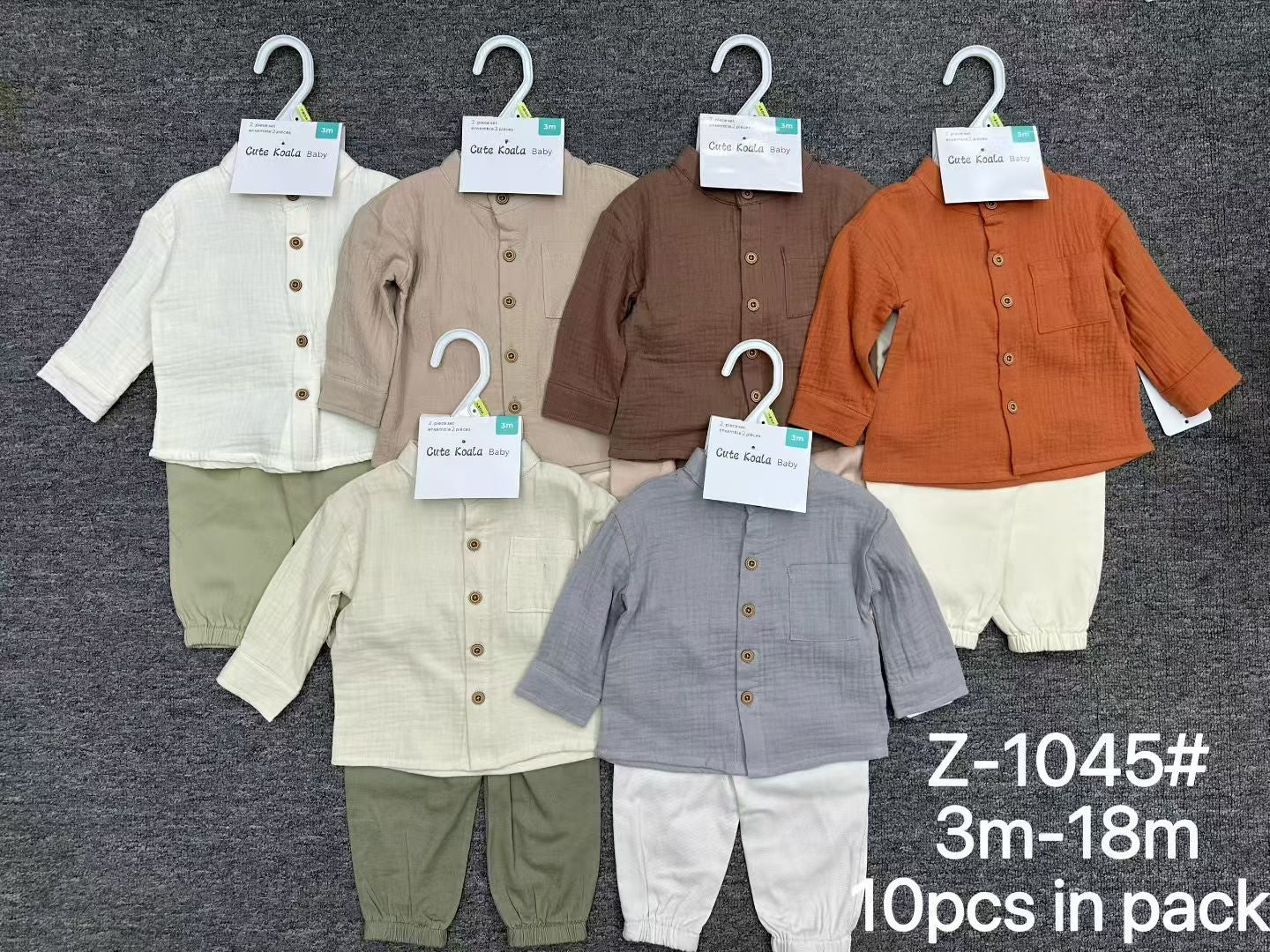 New design baby 2pcs set Size:3m-6m-9m-12m-18m moq 10set each color