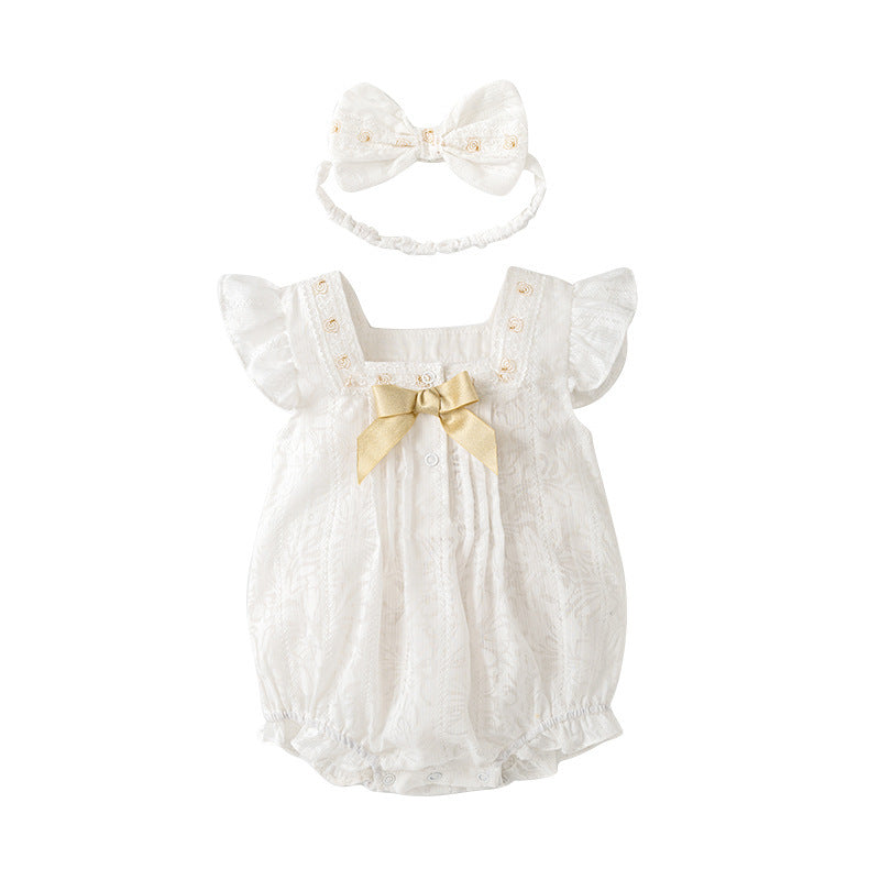 Short sleeved jumpsuit baby clothes