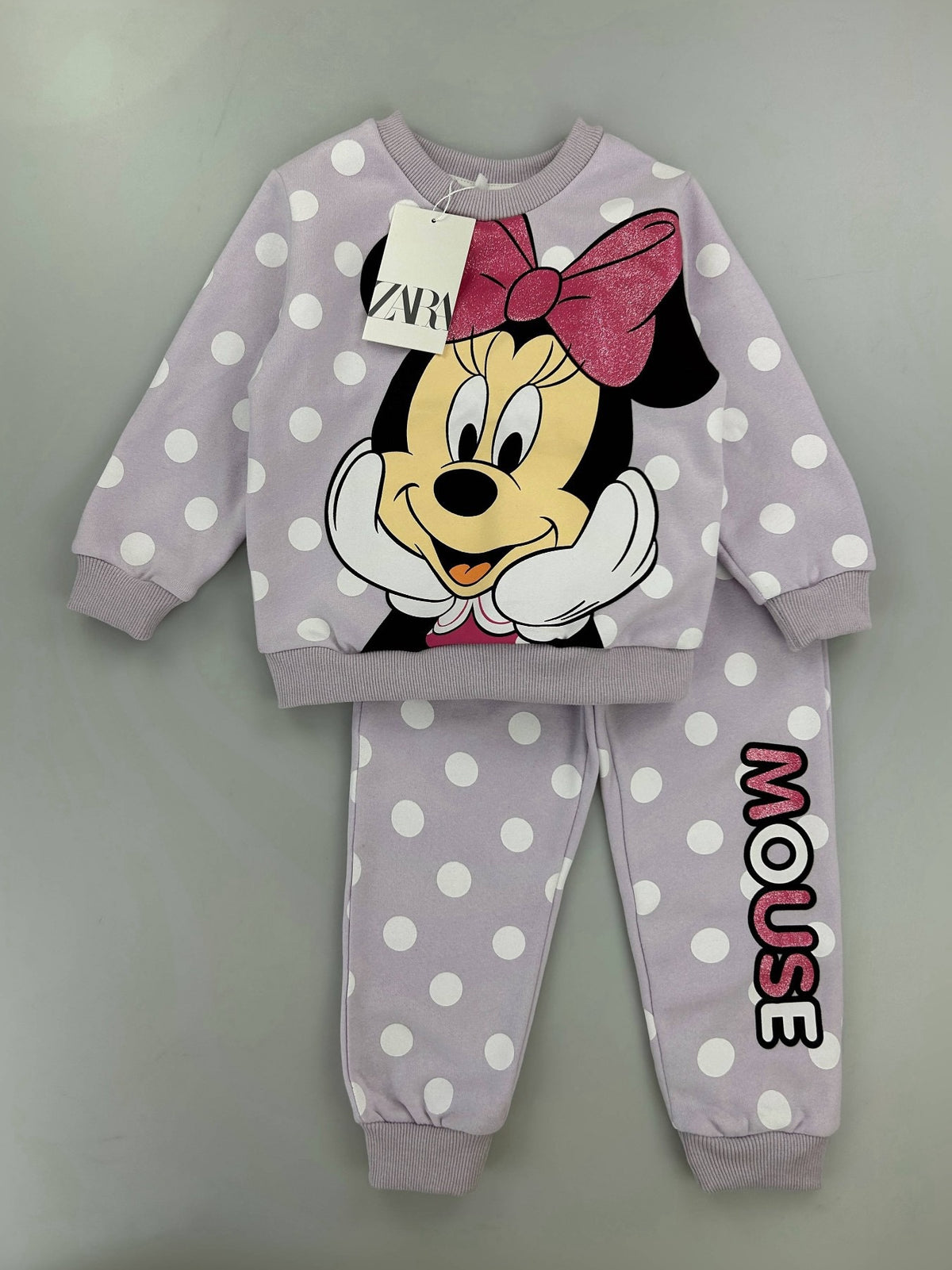 Mix-GC-110 | Kids' Minnie Mouse 2-Piece Tracksuit Set – Boys & Girls | Mixed Designs | Sizes 2-12 Years Old | $7.00/set | $84.00/dz | MOQ 500 | Total $3,500.00