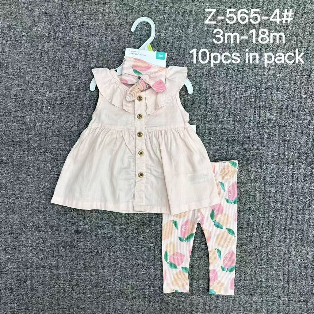 baby 3pcs set Size:3m-6m-9m-12m-18m 10pcs in pack