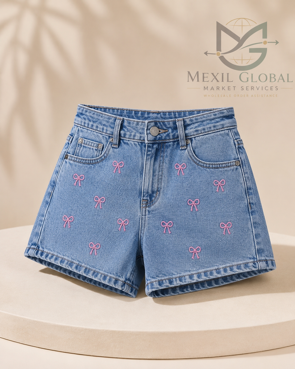 Women's Classic Denim Shorts — Bulk Wholesale (MOQ 100 pcs)