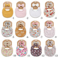 Baby Girl Bib - Muslin Snap Collar Floral Prints