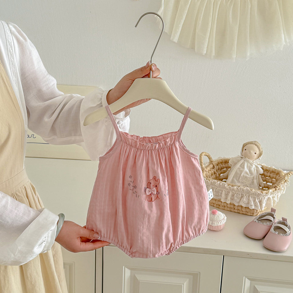 Baby Onesie Thin Newborn Clothes Bodysuit Infant Sleeveless Romper Girl Baby Triangular Crawling Suit