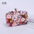 Floral Embellished Evening Clutch Bag – 3D Flowers & Sequins
