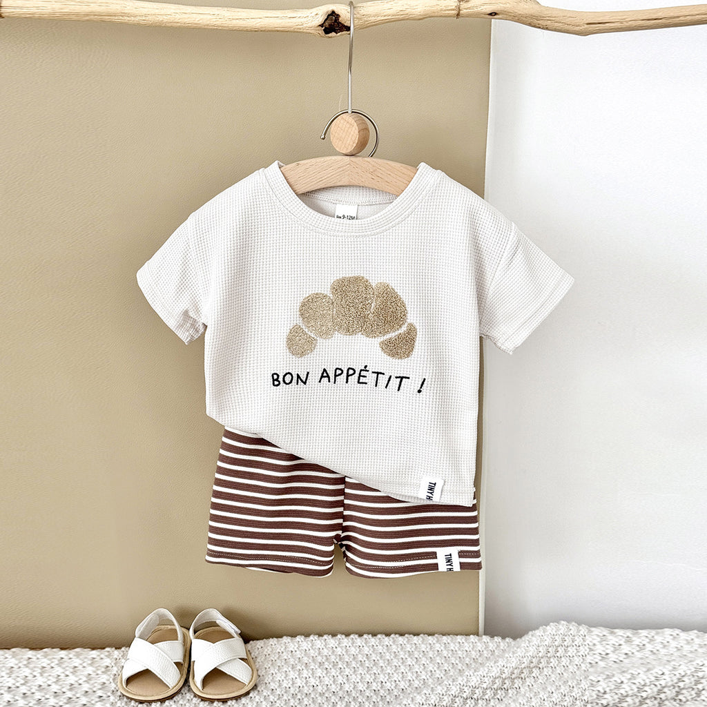 Cute Baby Outfit Set with Horn-shaped Patchwork