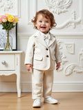 Baby Boys Ivory Herringbone Suit Set | Pack of 12 | Unit Price $11 | Mix-GC-119