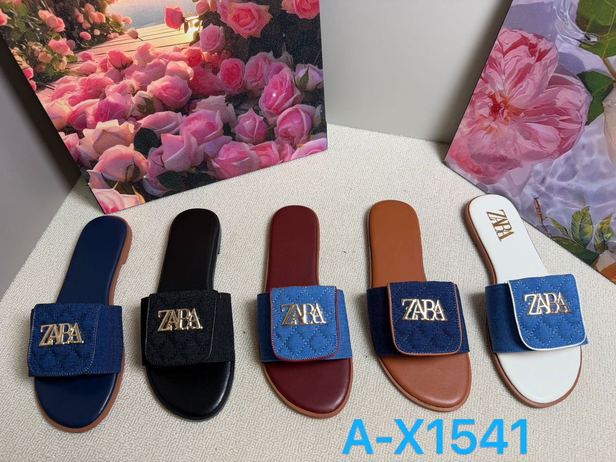 Women's Quilted Logo Flat Slide Sandals Mix A-X1541 – $14.99/unit | MOQ 24