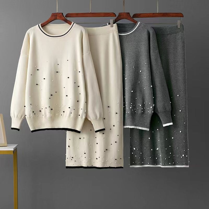 Loose top and skirt set