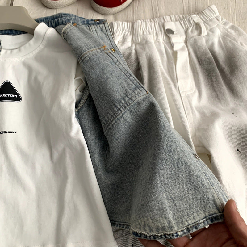 Cowboy jacket children's spring baby girl's clothing