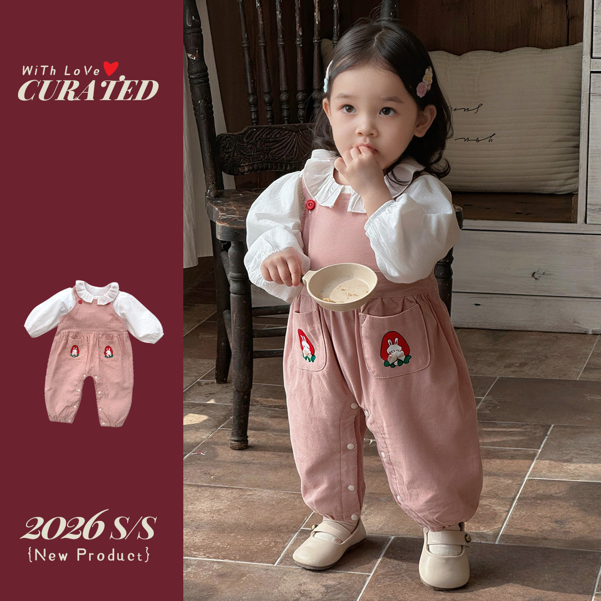Baby Shirt with Overalls Spring Children's Clothing