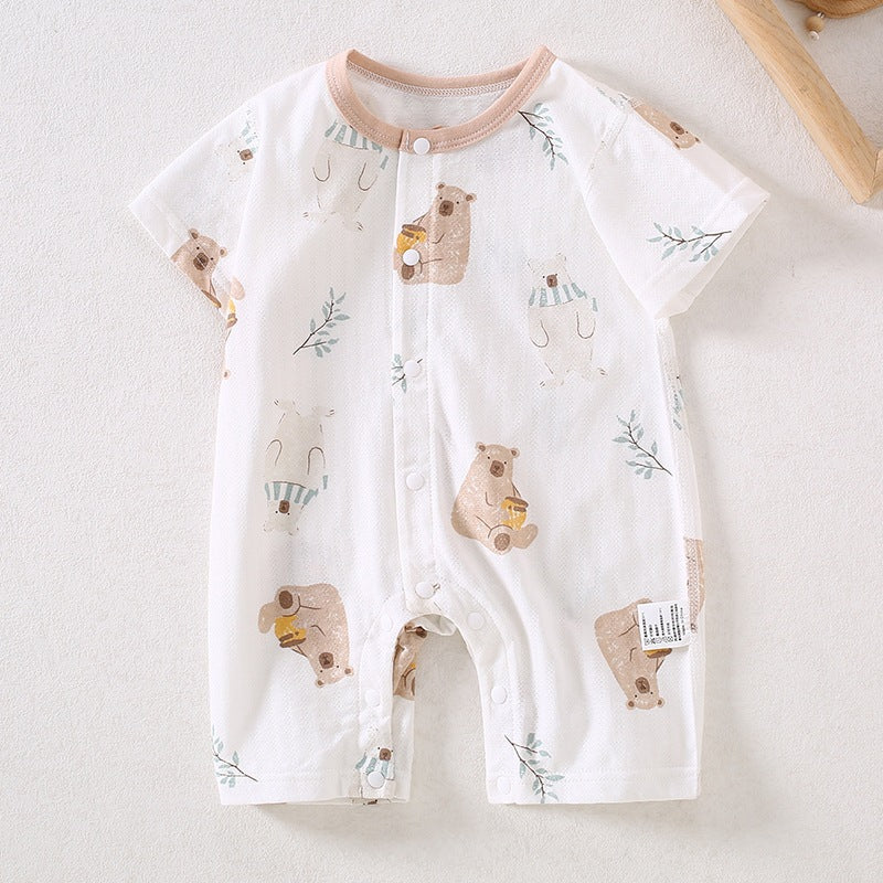 Baby short sleeved jumpsuit summer thin baby clothes