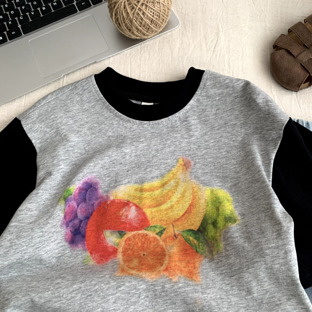 Splicing Children's Summer T-shirt for Baby Girls