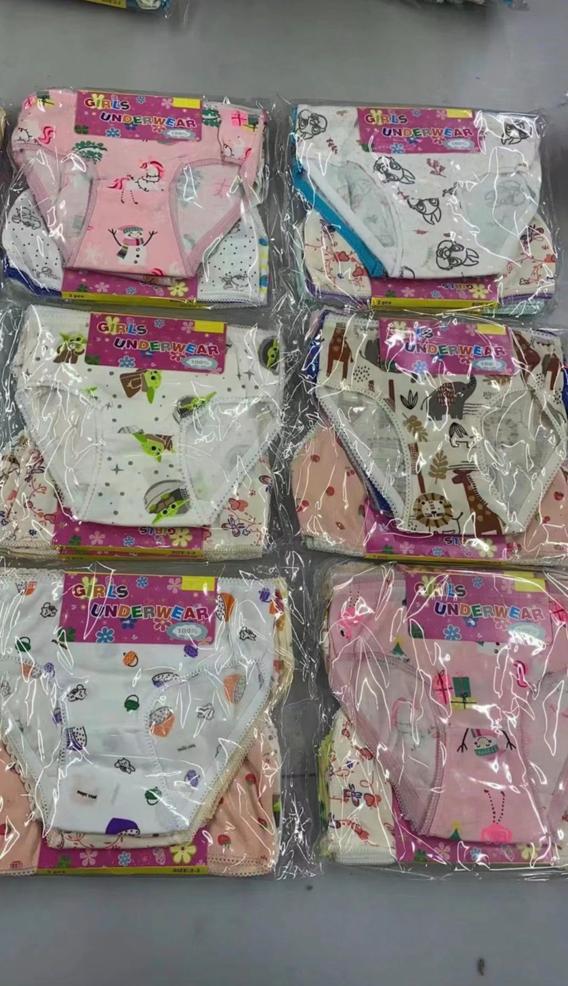 Mixed Design Kids Underwear (Panties) – $0.70 Each | Pack of 100 | MOQ: 3 Packs (300 pcs) – $210.00 | Code: Mix-GB-218