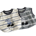 Two piece set of striped sleeveless baby clothes