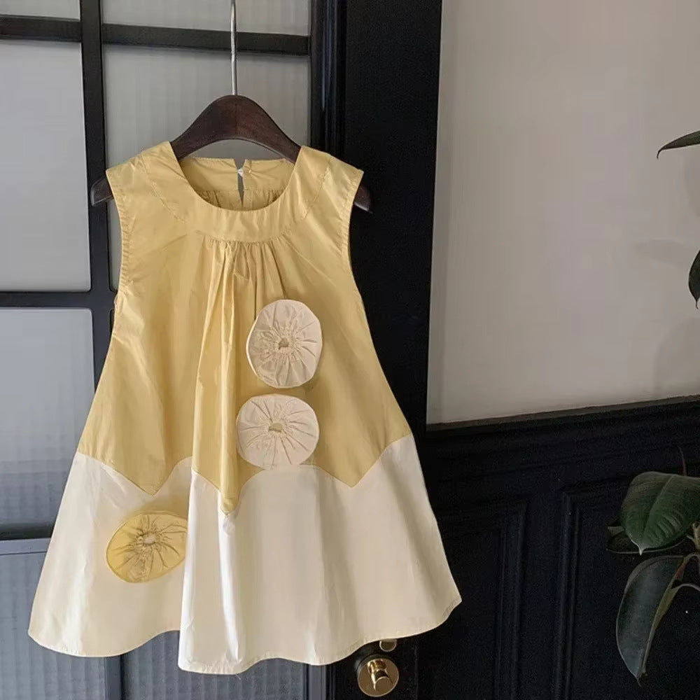 Girls' Floral Sleeveless Casual Summer Dress — Stylish Kids Dress