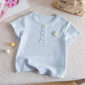 Girls Princess Style Short Sleeve Dress — Lightweight Cotton Casual Outfit (Sizes 80-130cm)