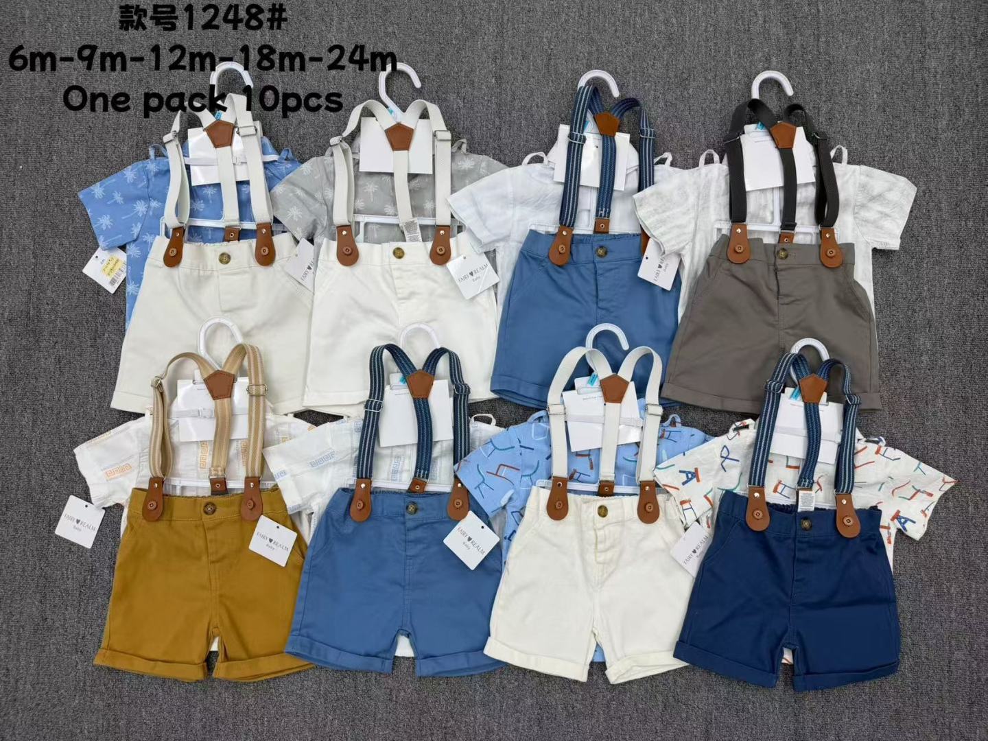 Baby Boy Gentleman Suspender Set – Wholesale | $9.71/Set | Style #1248-1 | MOQ 1 Pack (10 Pcs) | Sizes 3M-24M
