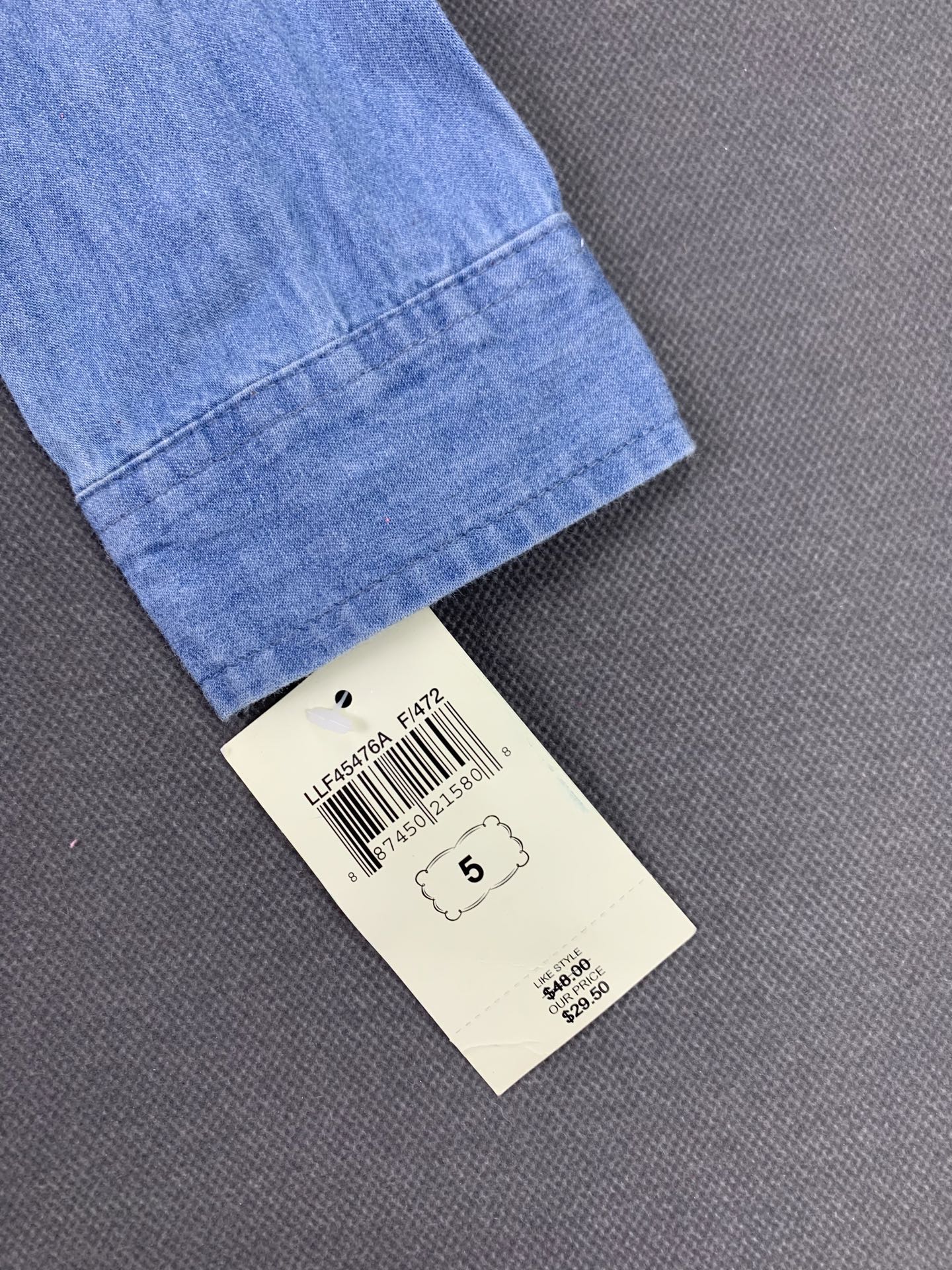 Lucky Brand Girls' Long-Sleeve Denim Shirt, 100% Cotton Denim Fabric, Soft Fabric.