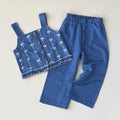 Cute Girls' Summer Butterfly Print Tank Top Set with Wide-Leg Pants Two-Piece Outfit
