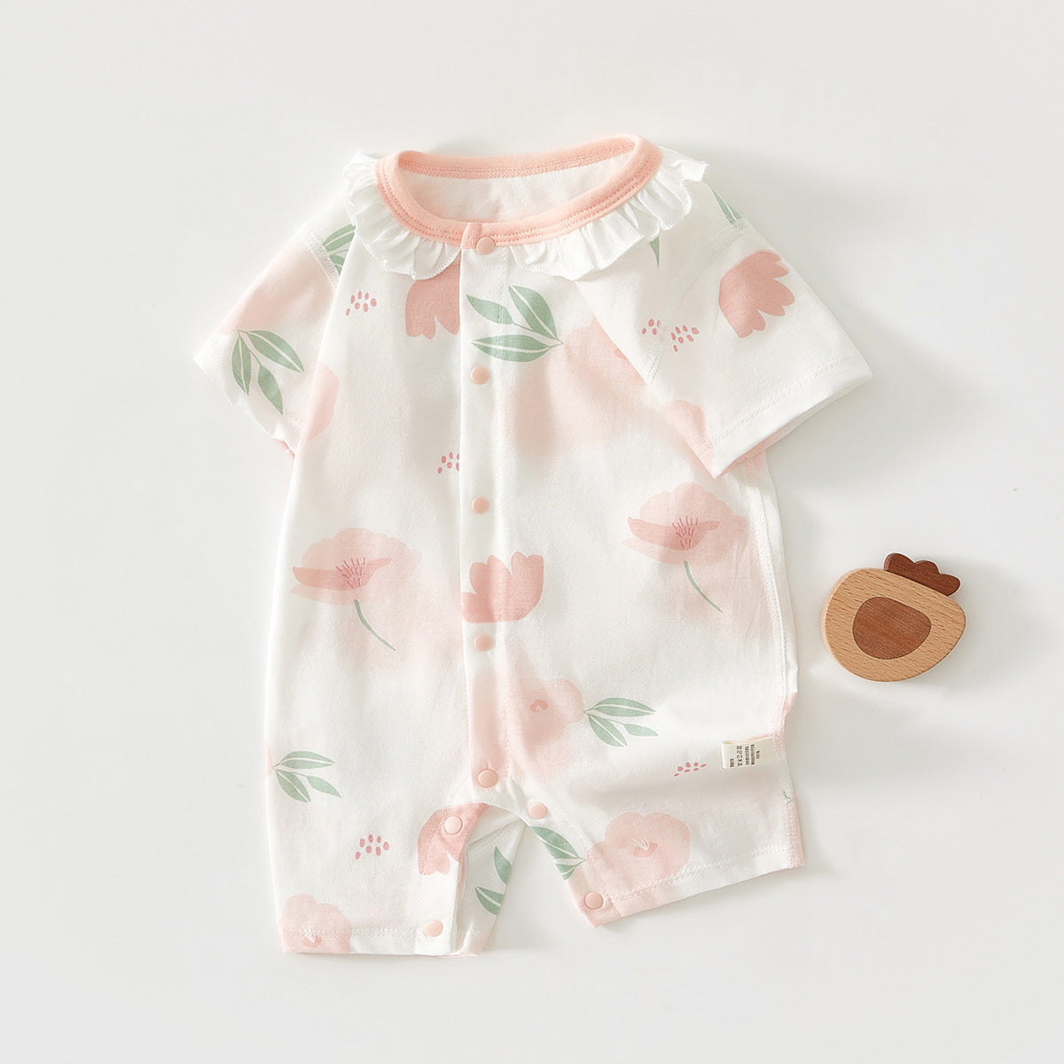 Baby short sleeved jumpsuit summer baby crawling suit boneless pajamas
