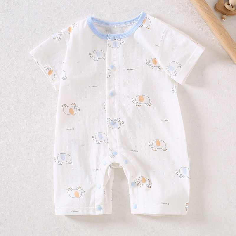 Baby short sleeved jumpsuit summer thin baby clothes
