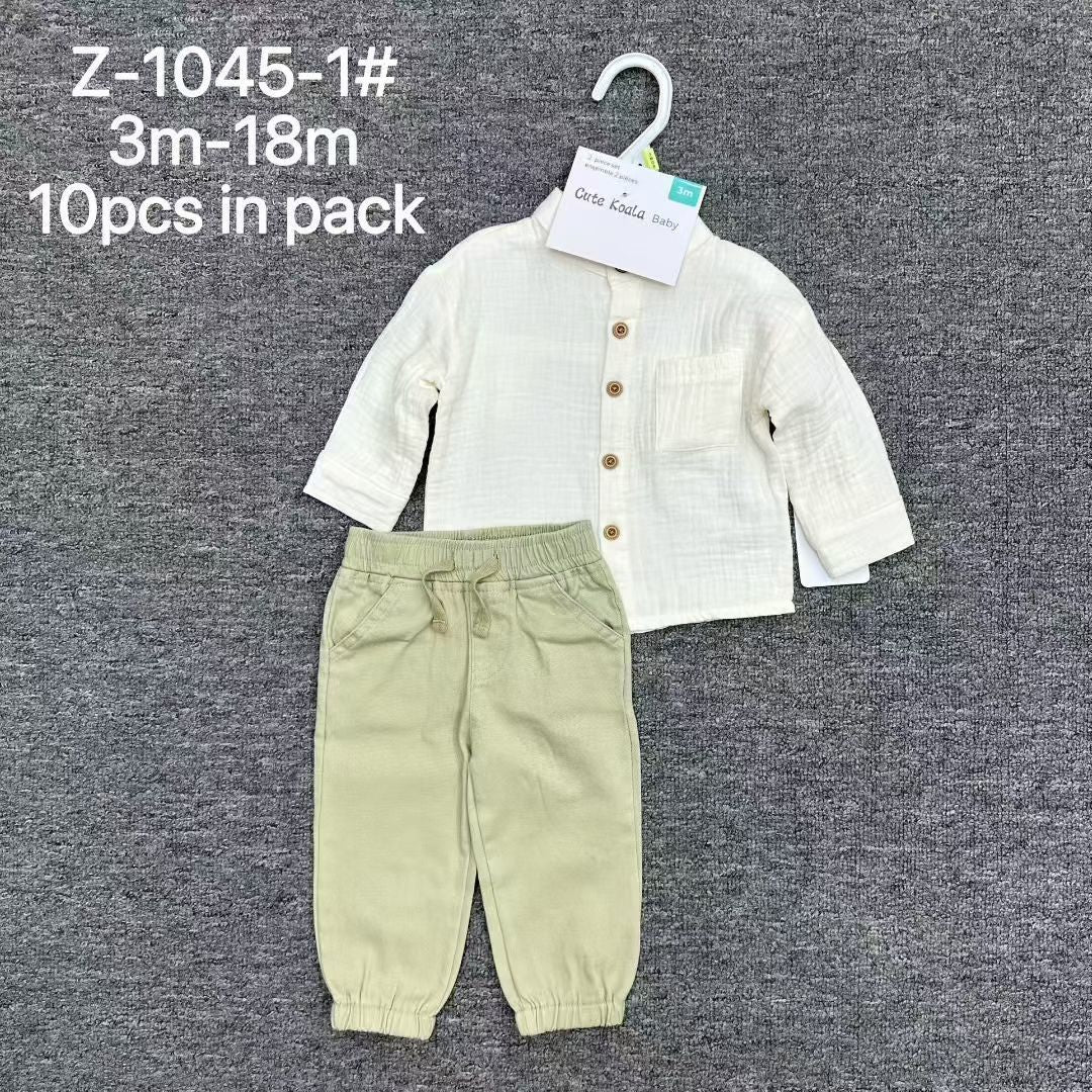 New design baby 2pcs set Size:3m-6m-9m-12m-18m moq 10set each color