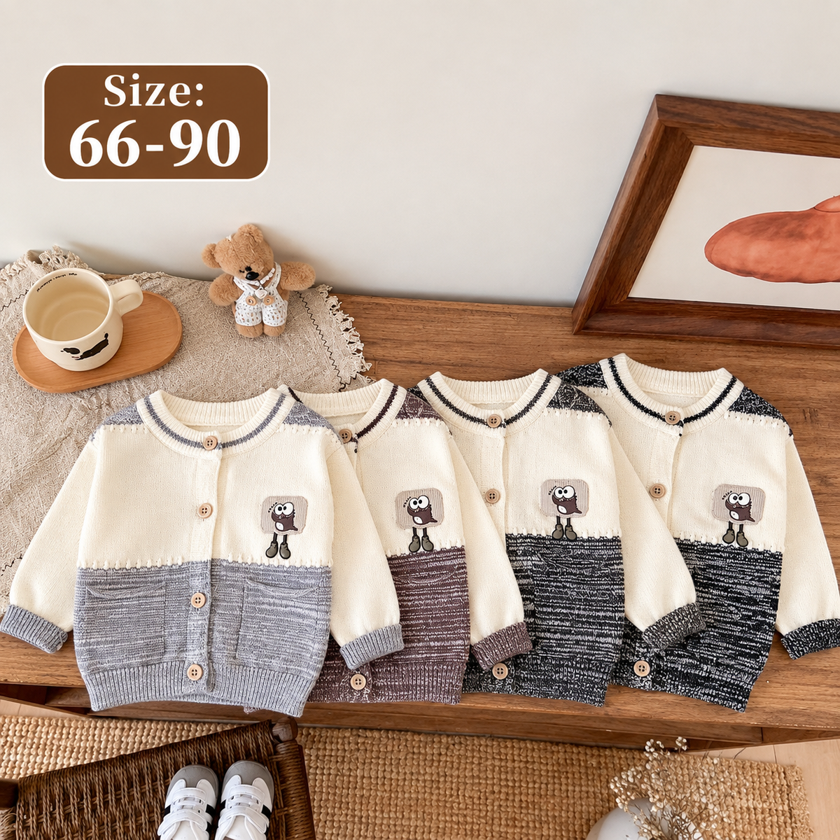 Baby & Toddler Colorblock Knit Cardigans, $5.50 Each, Packs of 5–12, Code Mix-GC-151