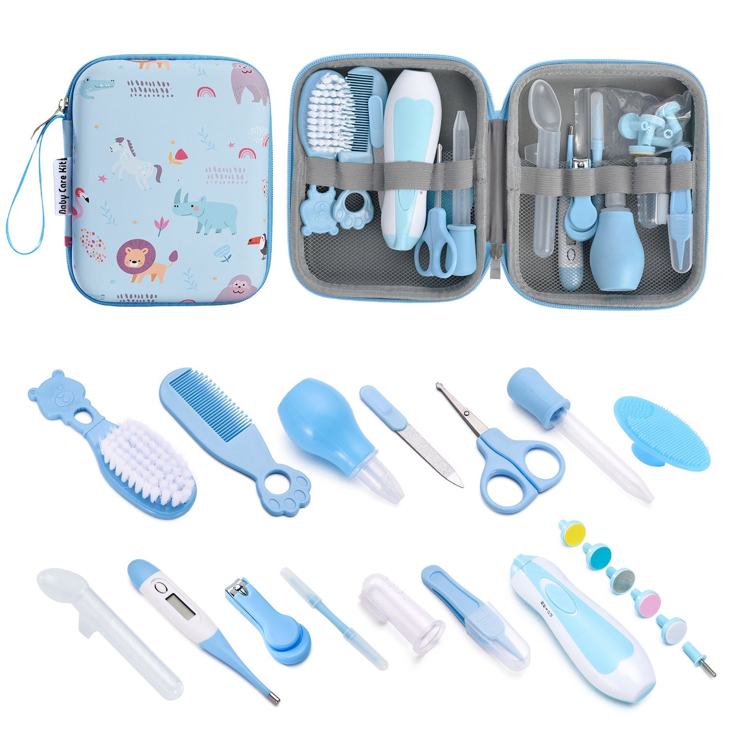 Baby Care Kit Blue - 20 Piece Grooming Set