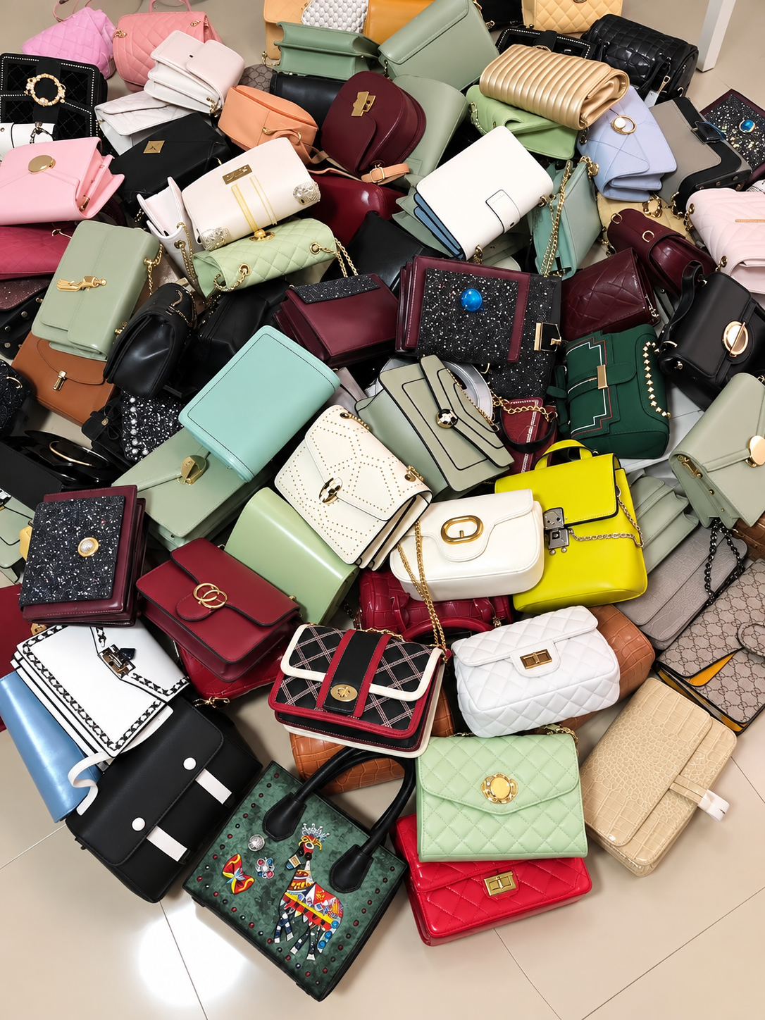 Mixed Inspired Handbags for Women | $7 Each | MOQ 50 | Code MIX-GB-210