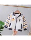 Kids’ Striped Sleeve Zip-Up Bomber Jacket | $6 | MOQ 12 Pieces