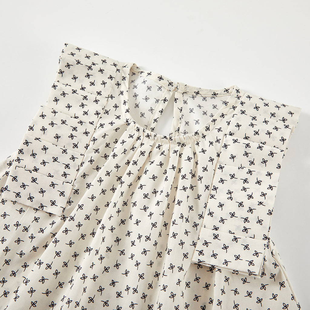 Cute Dress for Baby Girls, Lightweight with Patchwork Sleeves