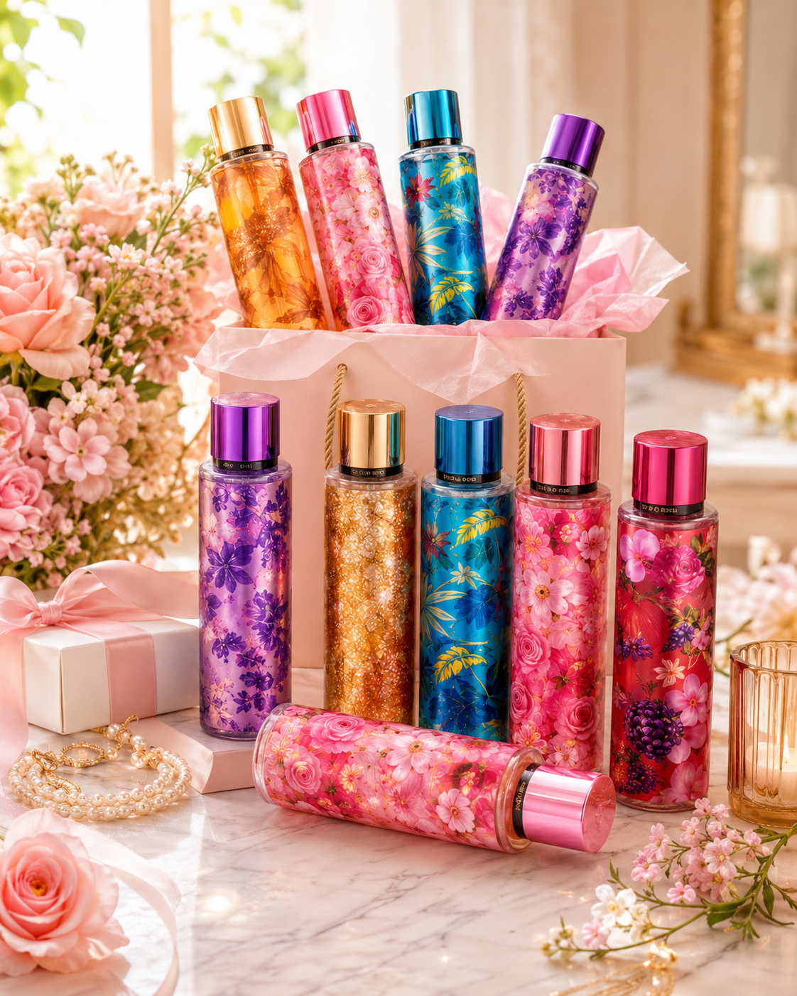 Body & Bath Spray Perfumes — Bulk Wholesale (288 pcs/box)
