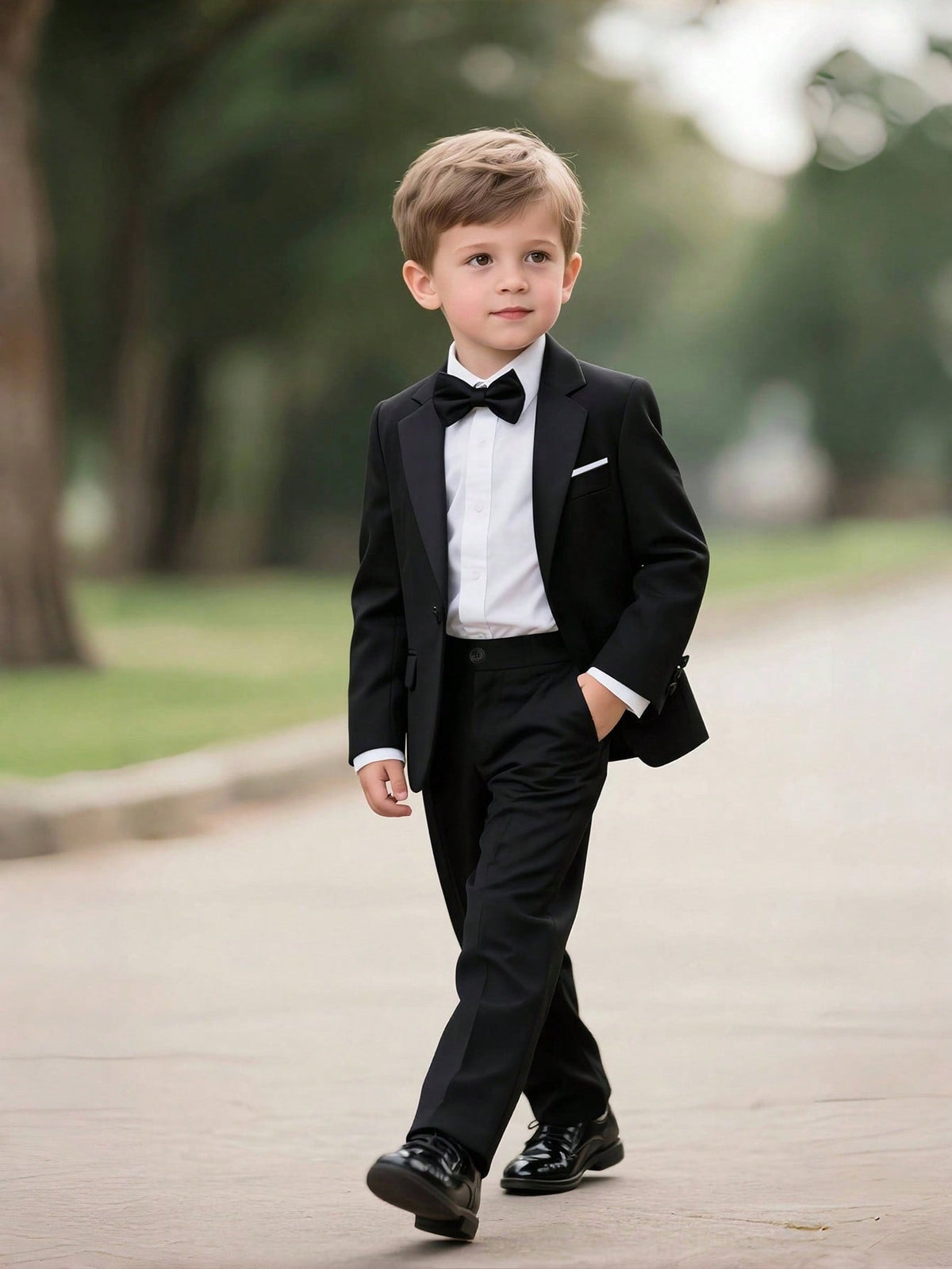 Boys Classic Black Tuxedo Suit Set | Pack of 12 | Unit Price $11 | Mix-GC-126