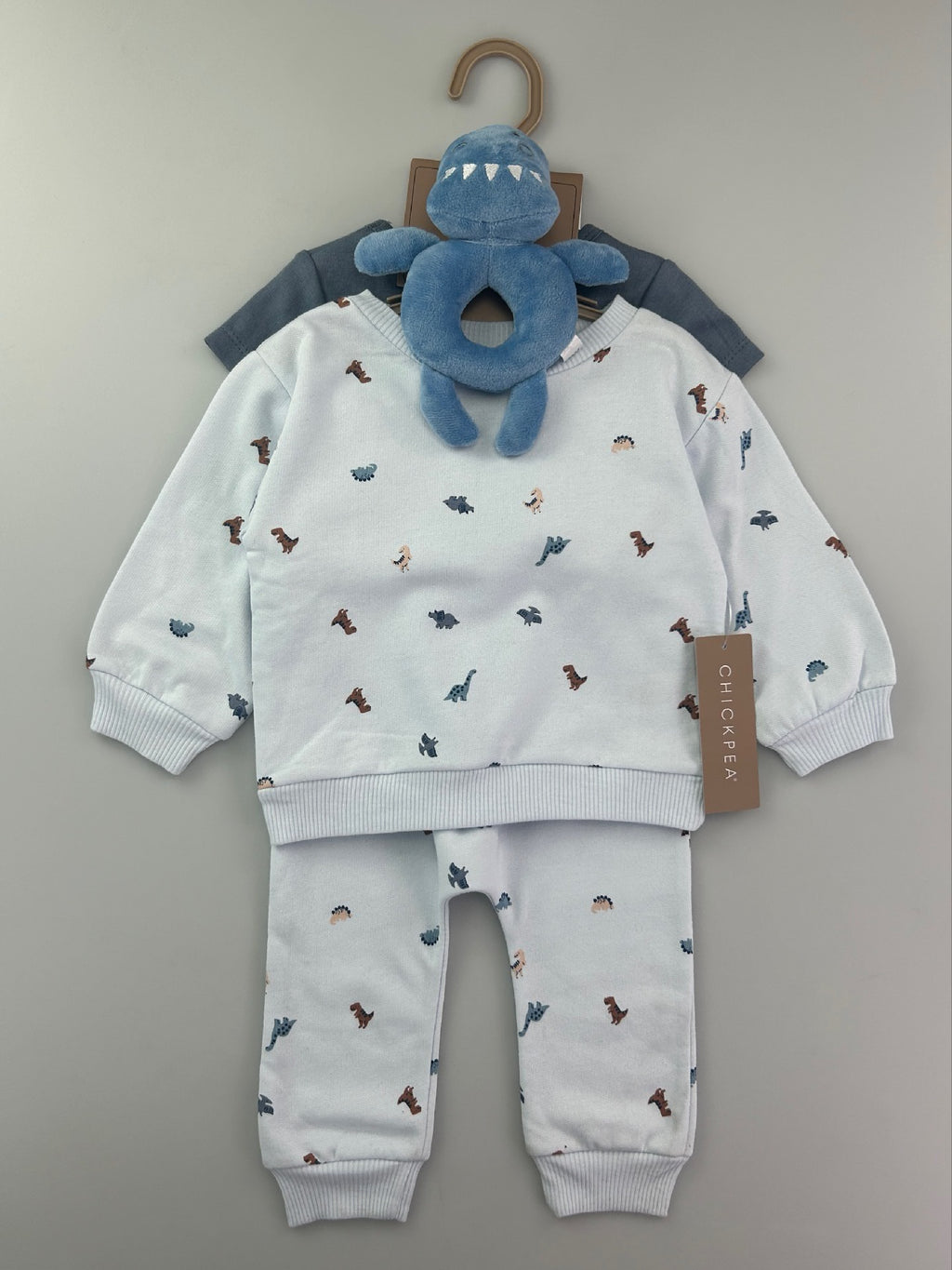 3-Piece Baby Bodysuit, Sweatshirt & Jogger Pants Outfit Set – Neutral Bear Print Unit Price &9.50| MOQ :12 each style