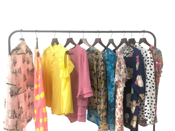 Used summer clothes silk blouse women's second hand clothing
