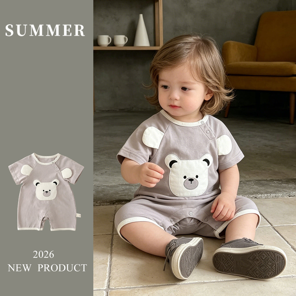 Short Sleeve Romper Lightweight Cartoon Baby