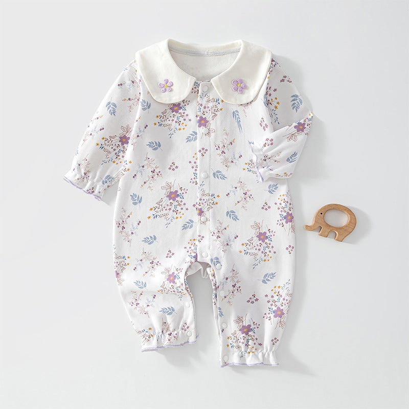 Onesie with Peter Pan Collar,Baby Bodysuit