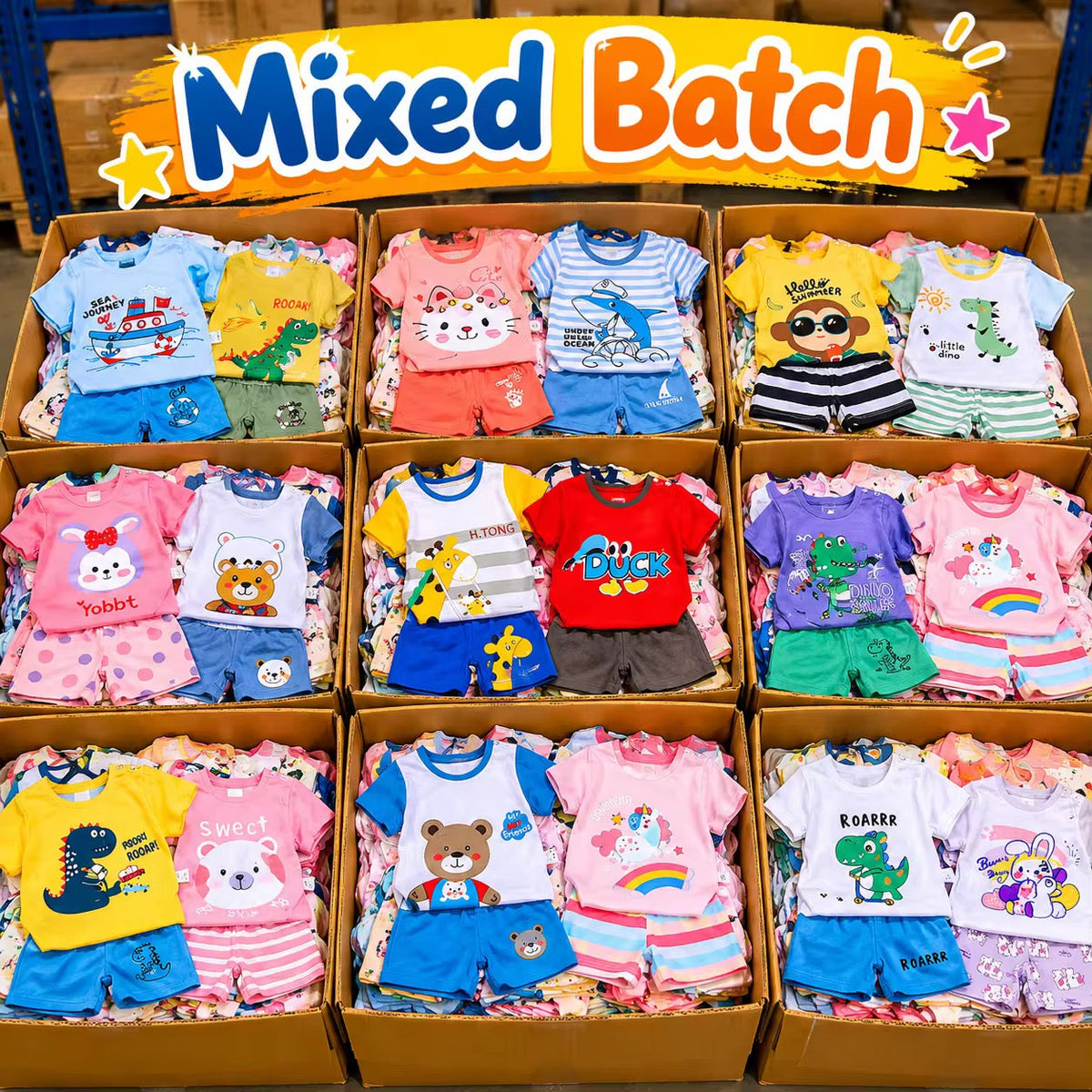 Mixed Baby Clothing Set – 0 to 9 Months (Mixed Batch) 720 pieces . Unit 1.97