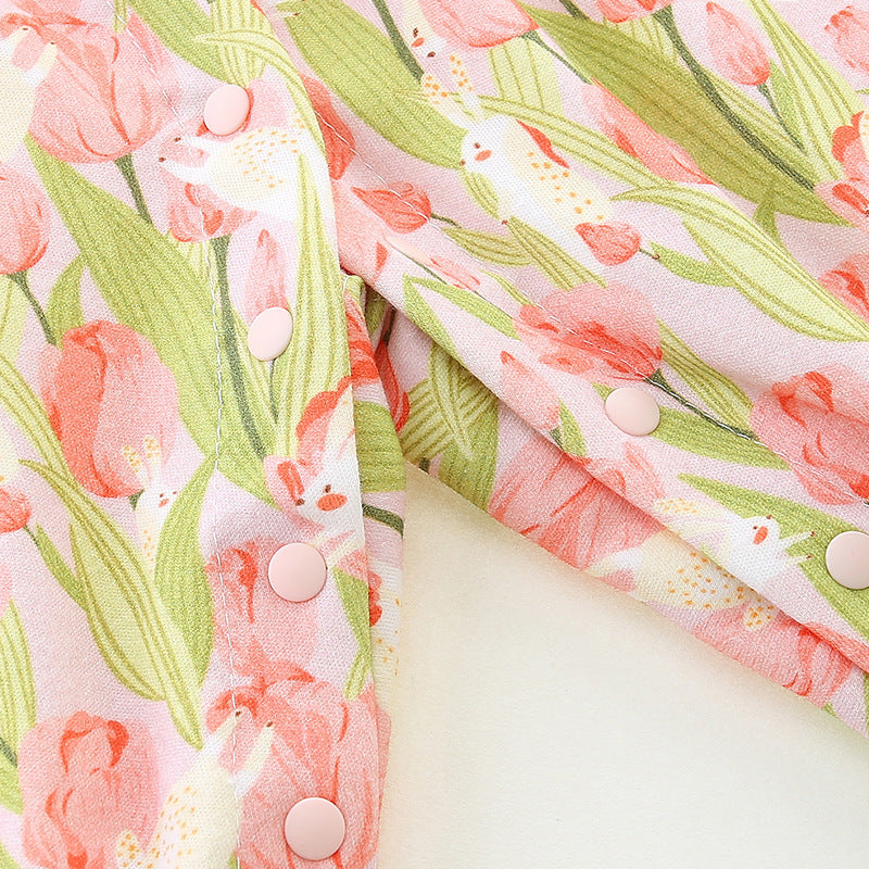 Baby Spring Romper New Style Girl Baby Fashion Onesie Newborn Long Sleeve Spring Autumn Outfit