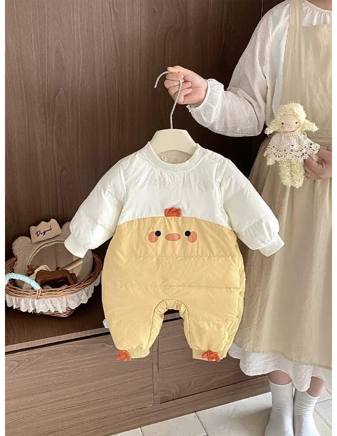 Baby Chick Padded Winter Romper – Cute Warm Jumpsuit | $7 Each | MOQ 12