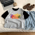 Splicing Children's Summer T-shirt for Baby Girls