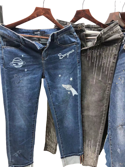 Used summer clothes jeans pant women's second hand clothing