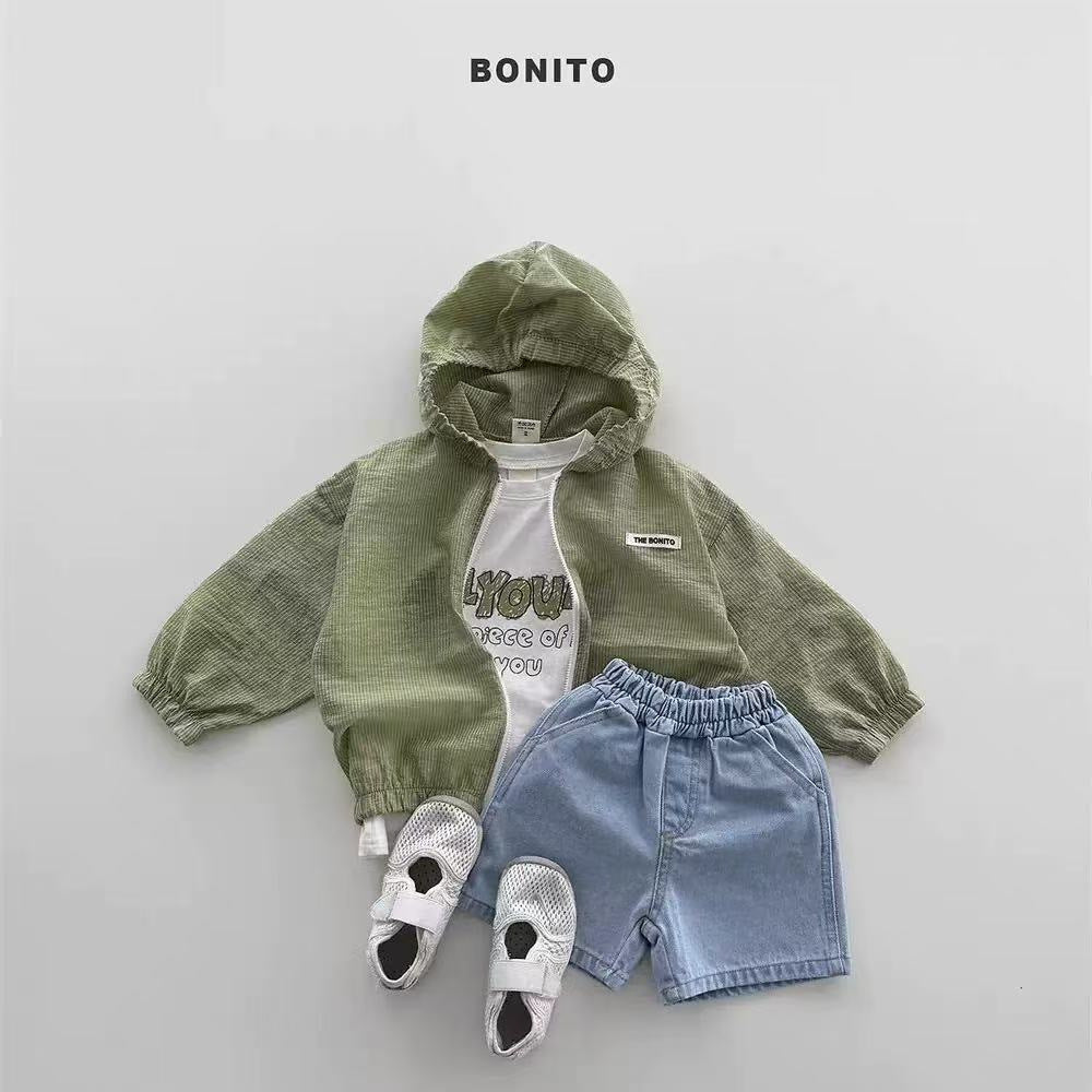 Letter long sleeved baby jacket