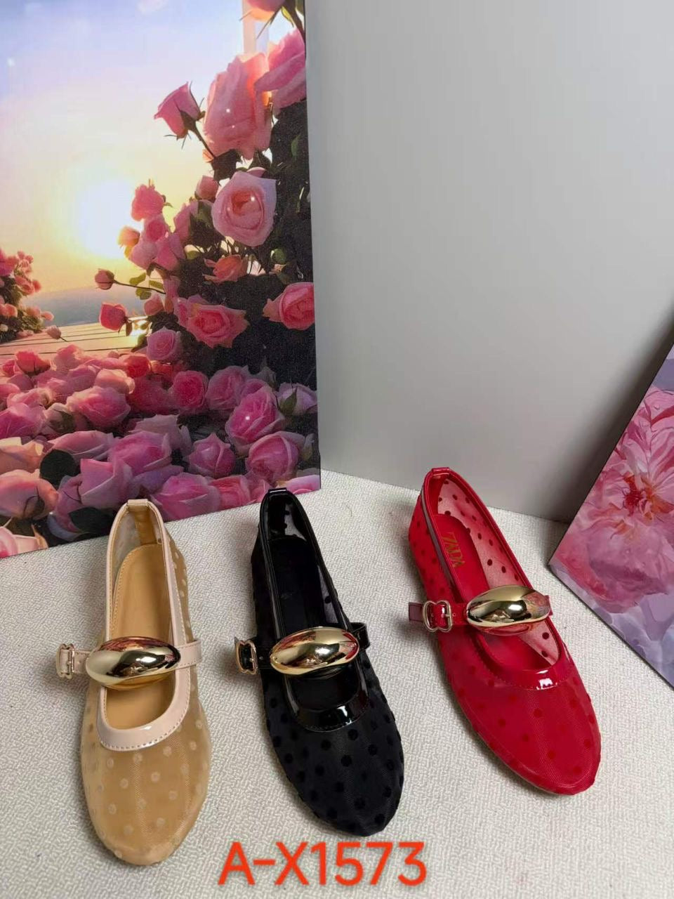 Ballet Flats A-X1573 | MOQ 24 | $15/pair MOQ 24 Mix .