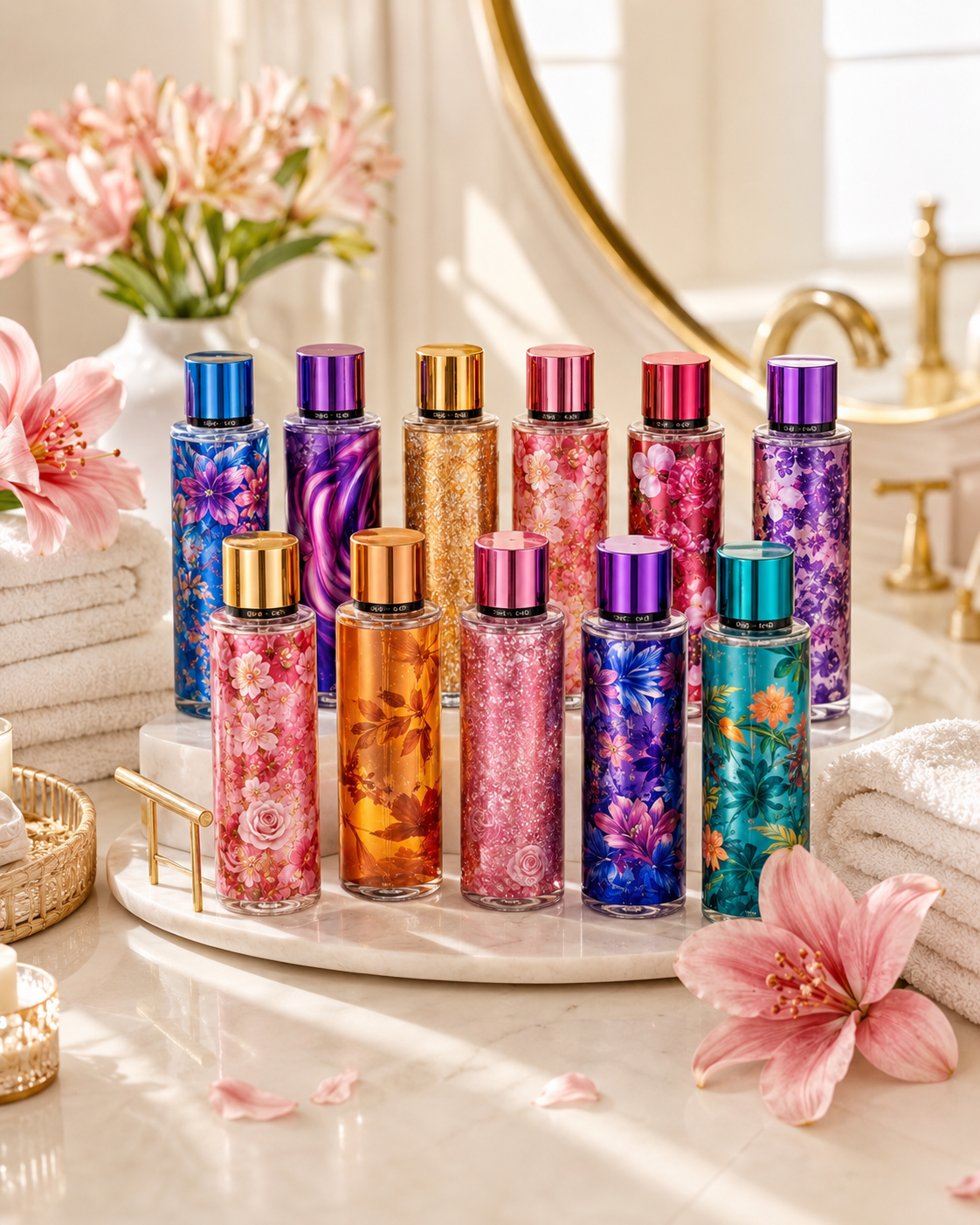 Body & Bath Spray Perfumes — Bulk Wholesale (288 pcs/box)